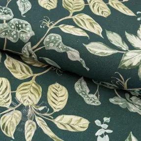 Dekorativno blago Plants dark green digital print