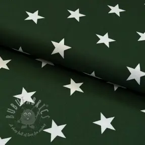 Bombažna tkanina Stars dark green