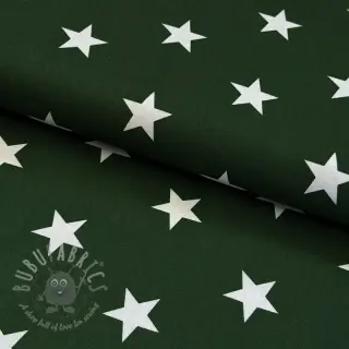 Bombažna tkanina Stars dark green