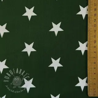 Bombažna tkanina Stars dark green