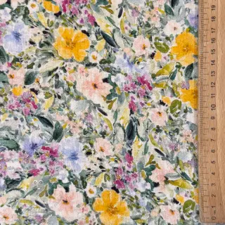 Viskoza z lanom CREPE Flowers Simi digital print