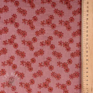 Dvoslojna gaza/muslin EMBROIDERY Tossed flowers blush