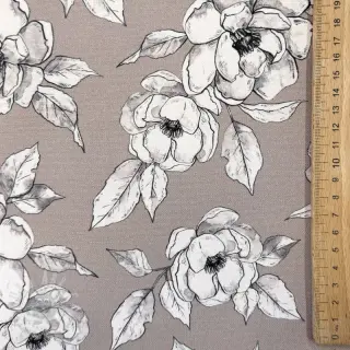 Dekorativno blago Flowers taupe digital print