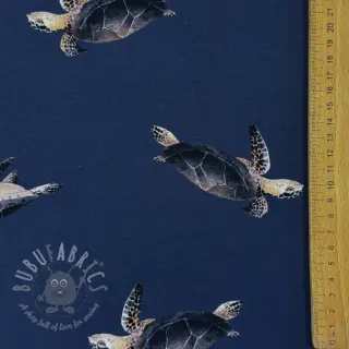 Jersey Turtle midnight blue digital print