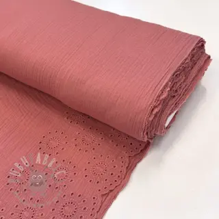 Dvoslojna gaza/muslin 1-side border blush
