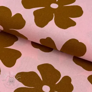 Viskoza z lanom Flowers light pink