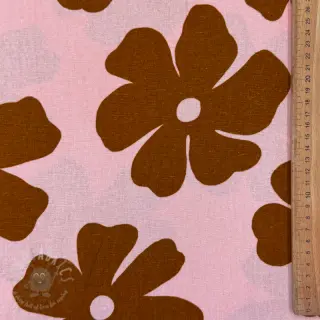 Viskoza z lanom Flowers light pink
