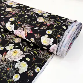 Ženska moda MAGNOLIA STRETCH Flowers bouquet black
