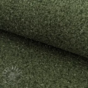 Plaščevina BOUCLE LUREX dark green