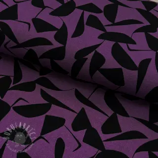 Viskoza POPLIN STRETCH Abstract purple