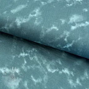 Dvoslojna gaza/muslin TIE DYE dark cyan