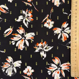 Viskoza LUREX Flowers black