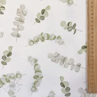 Dekorativno blago Eucalyptus white green digital print