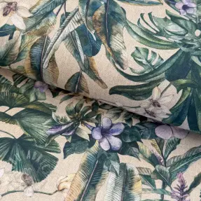 Dekorativno blago Banana leaves linen digital print