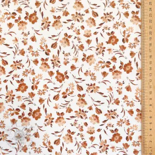 Jersey Romantic flowers white mauve digital print