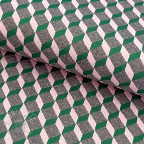 Blago za ženski kostim KNITTED JACQUARD Graphic green