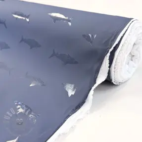 Blago za dežni plašč Shark navy