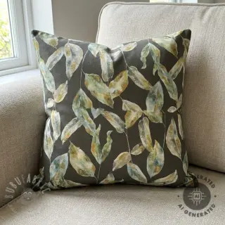 Dekorativno blago Leaves army green digital print