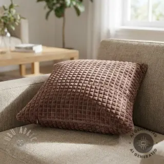 Dekorativno blago VELOURS DECO SQUARE brown