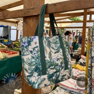 Dekorativno blago Banana leaves linen digital print