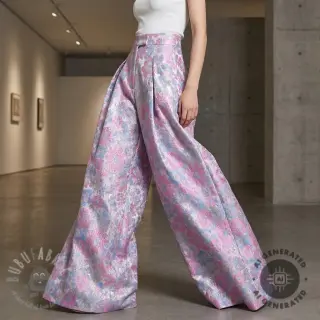Blago za ženski kostim JACQUARD Flowers light lilac
