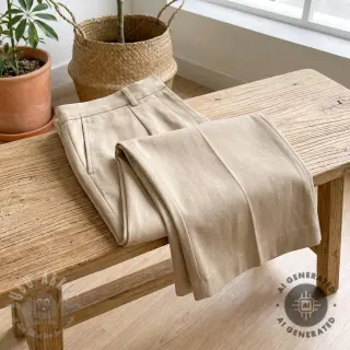 TENCEL z lanom in beige