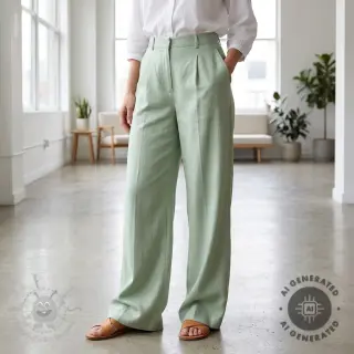 TENCEL z lanom in mint