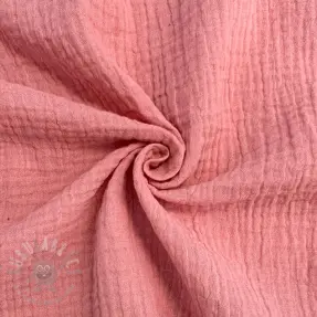 Dvoslojna gaza/muslin soft rose ORGANIC