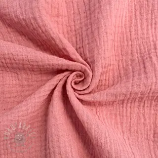 Dvoslojna gaza/muslin soft rose ORGANIC
