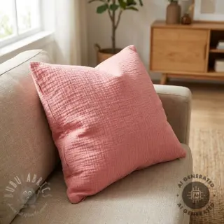Dvoslojna gaza/muslin soft rose ORGANIC