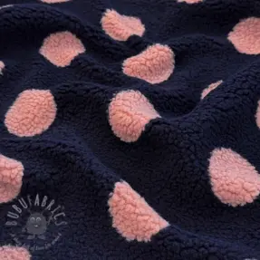 Plaščevina TEDDY JACQUARD Dots navy