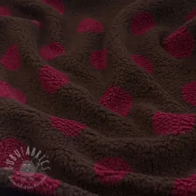 Plaščevina TEDDY JACQUARD Dots dark brown