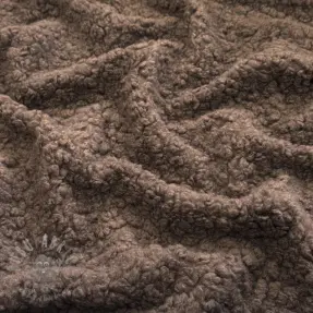 Plaščevina TEDDY BOUCLÉ dark brown