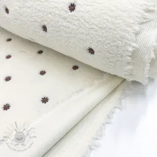 Plaščevina TEDDY EMBROIDERY Mini ecru