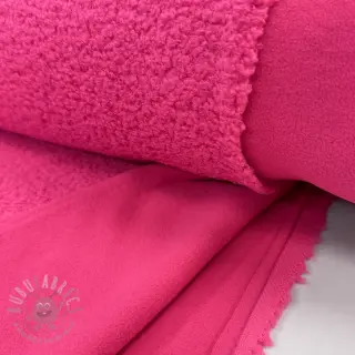 Fleece TEDDY DOUBLE SIDED pink neon