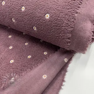 Plaščevina TEDDY EMBROIDERY Mini rosewood