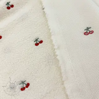 Plaščevina TEDDY EMBROIDERY Cherries