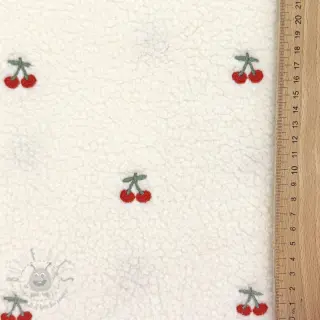 Plaščevina TEDDY EMBROIDERY Cherries