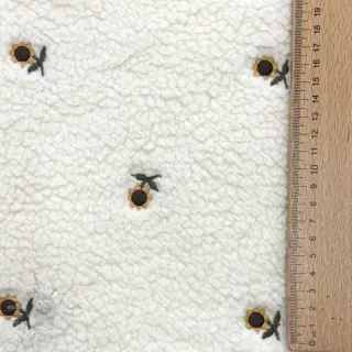 Plaščevina TEDDY JACQUARD EMBROIDERY Sunflower