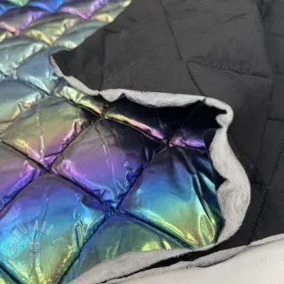Prešita tkanina FOIL Rainbow multi