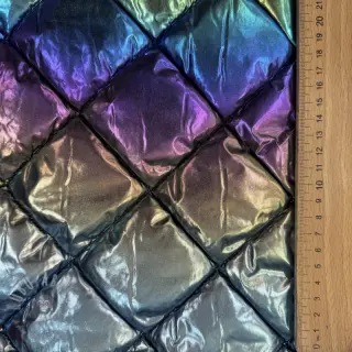 Prešita tkanina FOIL Rainbow multi