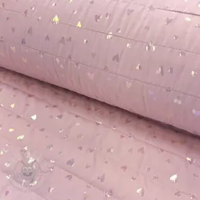 Prešita tkanina FOIL Hearts