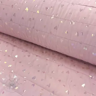 Prešita tkanina FOIL Hearts