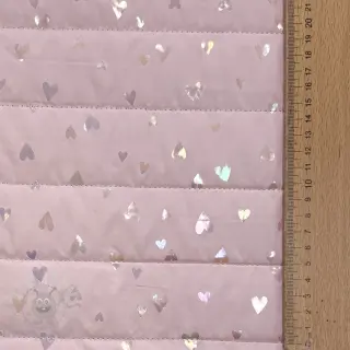 Prešita tkanina FOIL Hearts