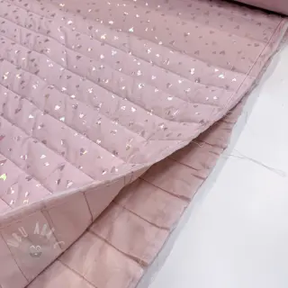 Prešita tkanina FOIL Hearts