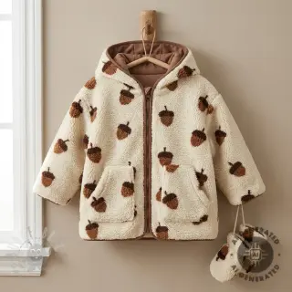 Plaščevina TEDDY JACQUARD Acorns