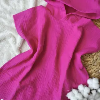 Dvojna gaza/muslin fuchsia