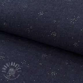Bombažna tkanina JEANS Glitter small dots