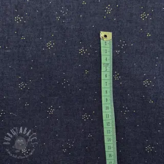 Bombažna tkanina JEANS Glitter small dots