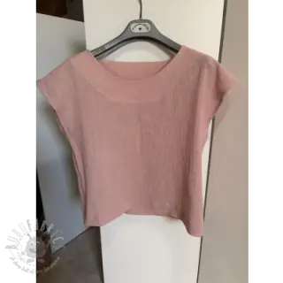 Bombažna tkanina SLUB WASHED old rose
